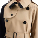 'COLOR BLOCK GABARDINE TRENCH