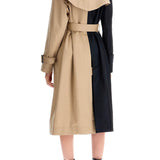 'COLOR BLOCK GABARDINE TRENCH