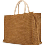 LARGE RAFFIA EFFECT TOTE BAG