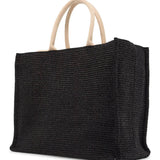 LARGE RAFFIA EFFECT TOTE BAG