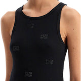 'TANK TOP WITH RHINESTONE LOGO