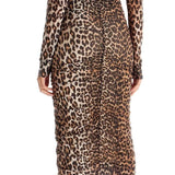 'ANIMAL PRINT MIDI DRESS IN MESH