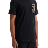 BLACK COTTON T-SHIRT WITH BEAR PRINT