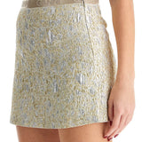 METALLIC CLOQUÃ© MINI SKIRT