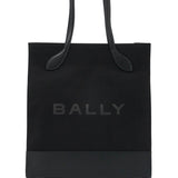 N/S NYLON AND LEATHER TOTE BAG