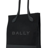 N/S NYLON AND LEATHER TOTE BAG