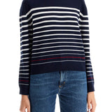 "STRIPED WOOL BILLIE PULLOVER