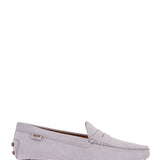 LIGHT GREY SUEDE LEATHER DRIVING MOCCASIN