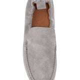 LIGHT GRAY CALFSKIN WOMEN'S LOAFERS