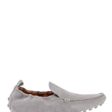 LIGHT GRAY CALFSKIN WOMEN'S LOAFERS