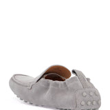 LIGHT GRAY CALFSKIN WOMEN'S LOAFERS